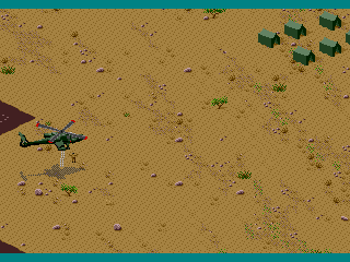 Desert Strike: Return to the Gulf (Genesis) screenshot: Rescue some M.I.A.s.