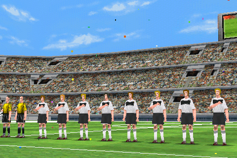Real Soccer 2009 (Android) screenshot: Players lining up