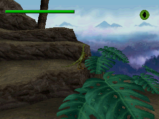 The Lost World: Jurassic Park (PlayStation) screenshot: Star of the compy level.
