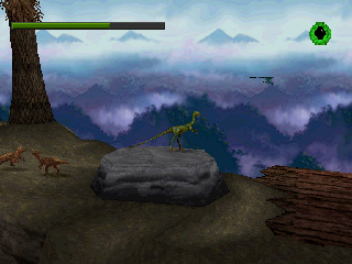 The Lost World: Jurassic Park (PlayStation) screenshot: A view of the valley below.