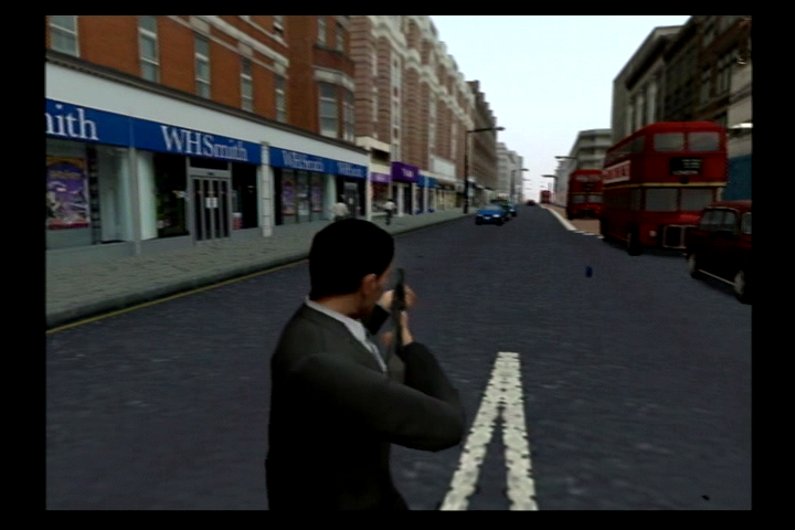 The Getaway (PlayStation 2) screenshot: No ammo meter, health meter, or maps. This games strives for realism.