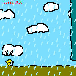 RunMan (Windows) screenshot: The third section features rain.