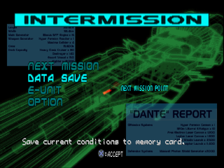Silent Bomber (PlayStation) screenshot: Save screen