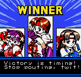 King of Fighters R-2 (Neo Geo Pocket Color) screenshot: Victory screen.