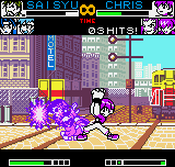King of Fighters R-2 (Neo Geo Pocket Color) screenshot: Saisyu feeling for some few seconds the blazing strength of Orochi Chris' Taiyou wo Iru Honoo...