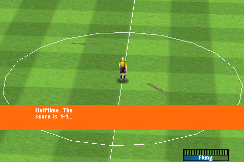 Real Soccer 2009 (Android) screenshot: Half time