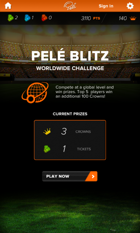 Pelé: King of Football (Android) screenshot: Pelé Blitz start