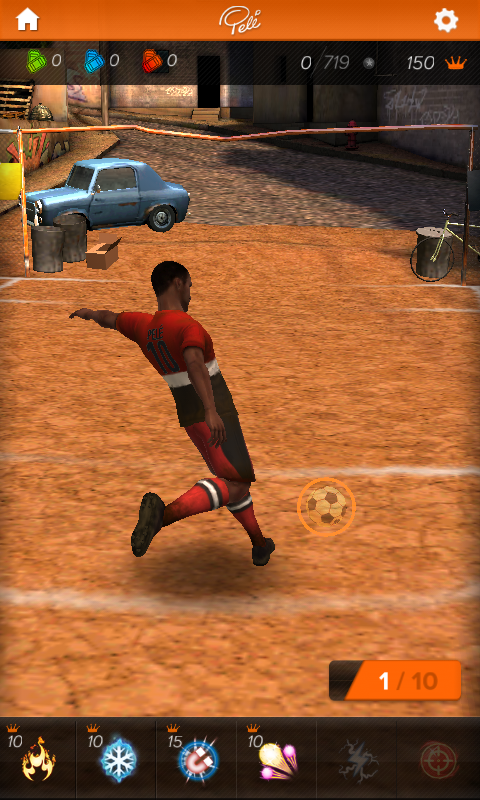 Pelé: King of Football (Android) screenshot: Starting out with an empty goal