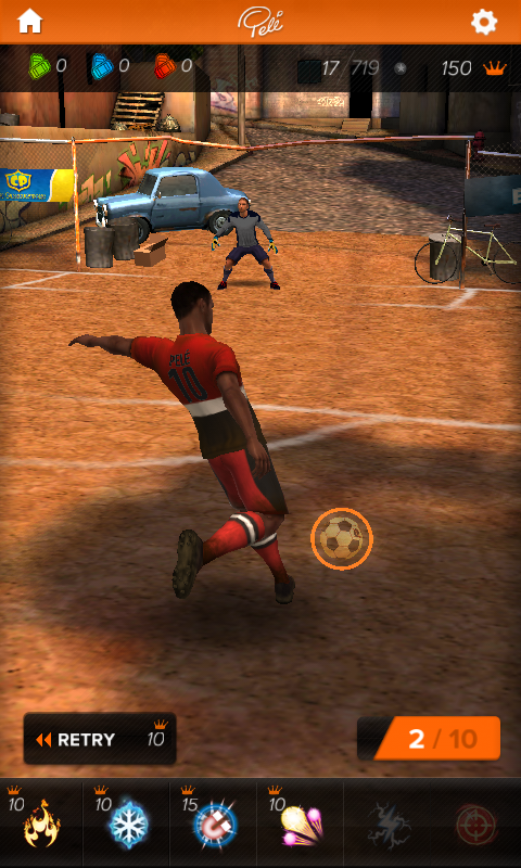 Pelé: King of Football (Android) screenshot: A keeper makes slightly harder