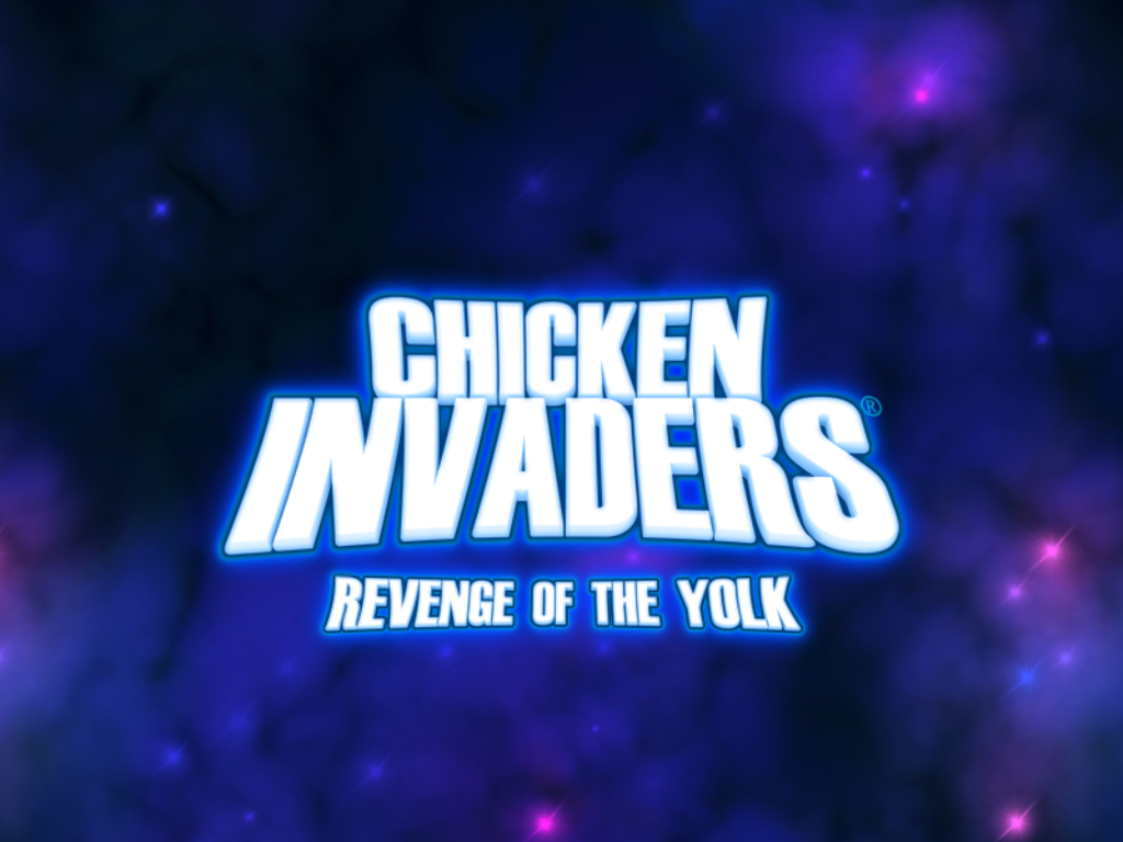 Chicken Invaders: Revenge of the Yolk (Windows) screenshot: Title Screen.