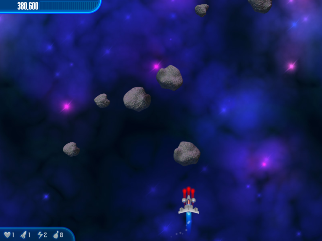 Chicken Invaders: Revenge of the Yolk (Windows) screenshot: I thought this was only a Space Invaders clone, who threw in Asteroids?
