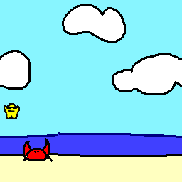 RunMan: Going Coconuts (Windows) screenshot: Jumping over a crab