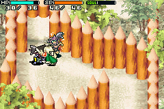 Shining Soul II (Game Boy Advance) screenshot: A battle with a couple goblins