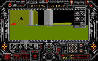 Dark Side (Atari ST) screenshot: Intermission menu