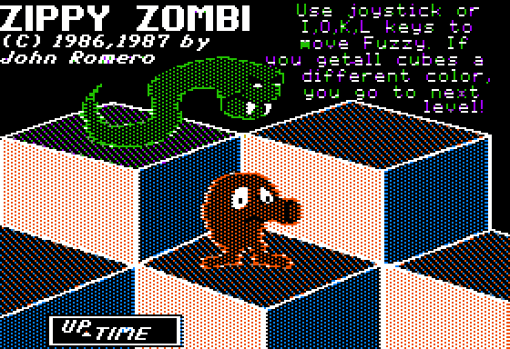 Zippy Zombi (Apple II) screenshot: Title screen