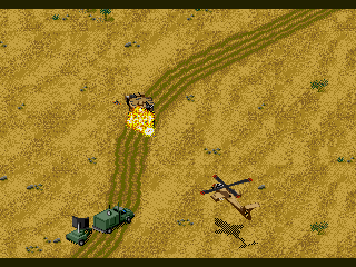 Jungle Strike (Genesis) screenshot: We found an enemy radar station.