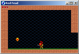 Red Feud (Windows) screenshot: Increasing total health by collecting heart containers