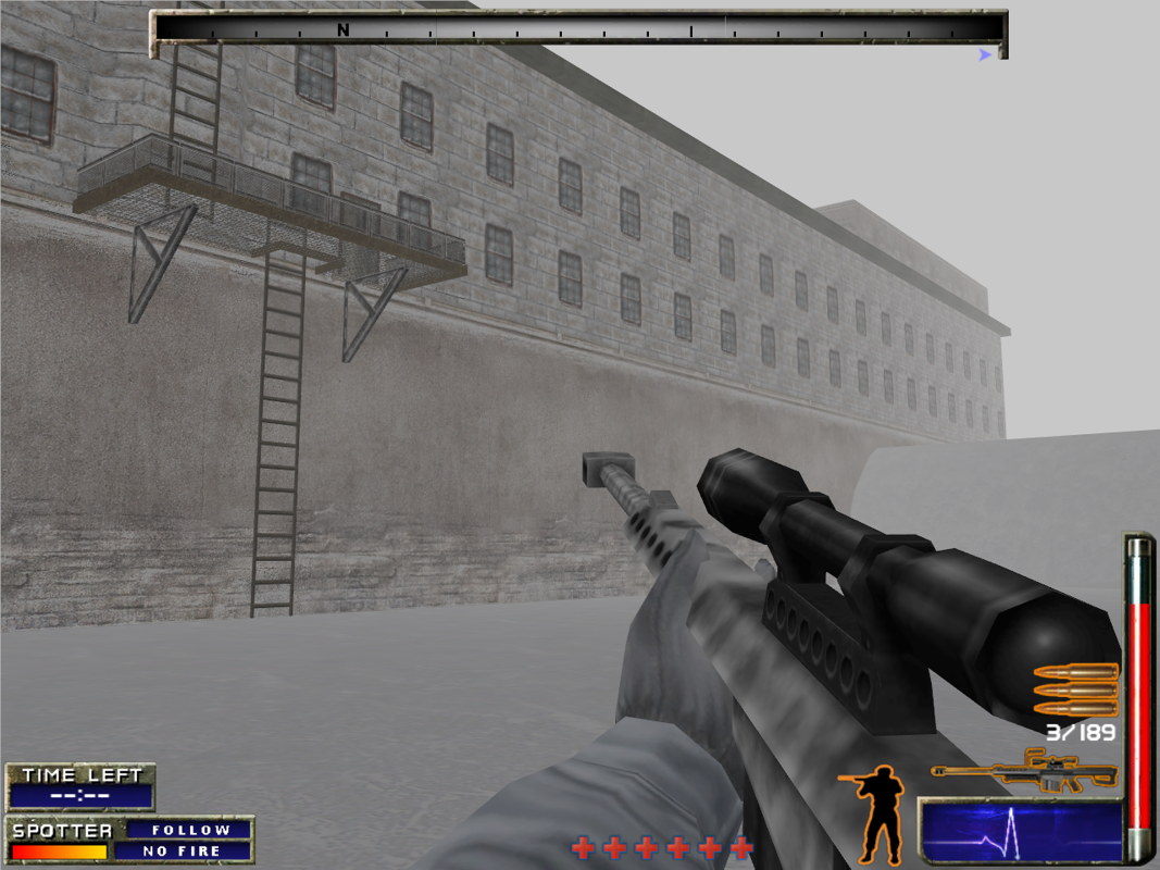CTU: Marine Sharpshooter (Windows) screenshot: Gonna infiltrate the base, but first we gotta snipe from the rooftops.