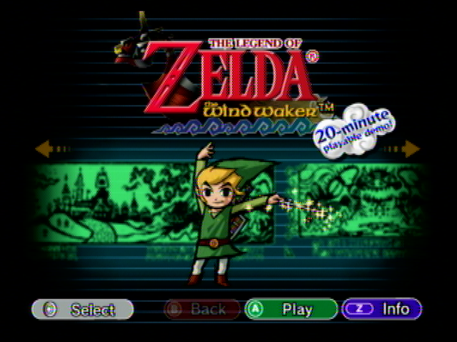 The Legend of Zelda: Collector's Edition (GameCube) screenshot: Wind Waker demo