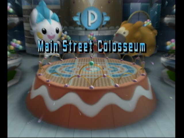 Pokémon Battle Revolution (Wii) screenshot: Main Street Colosseum