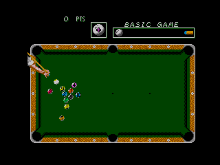 Parlour Games (SEGA Master System) screenshot: Playing Billiards