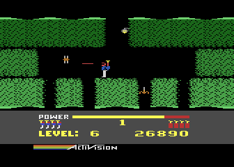 H.E.R.O. (Atari 8-bit) screenshot: Which path should I take?
