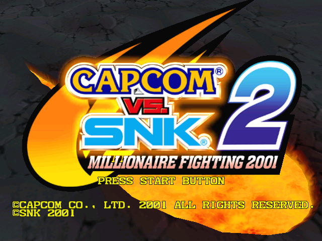 Capcom vs. SNK 2: Mark of the Millennium (Dreamcast) screenshot: Title screen