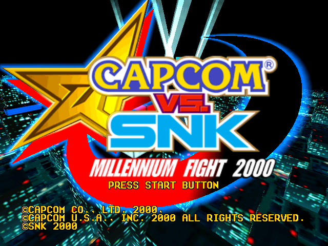 Capcom vs. SNK (Dreamcast) screenshot: Title screen