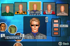 Ultimate Brain Games (Game Boy Advance) screenshot: The face creator lets you design your character