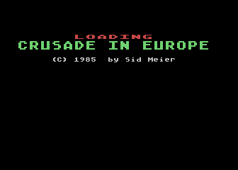 Crusade in Europe (Atari 8-bit) screenshot: Loading / title screen