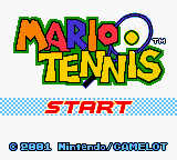Mario Tennis (Game Boy Color) screenshot: Title screen.