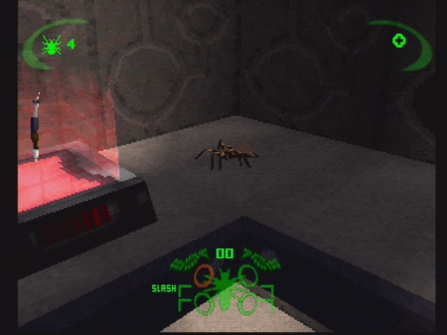Spider: The Video Game (PlayStation) screenshot: You can pick up extra legs, giving you more powerful attacks.