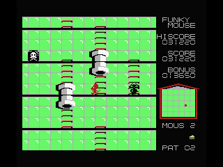 Funky Mouse (MSX) screenshot: And run away from the cats!