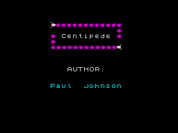 Centi-Bug (ZX Spectrum) screenshot: Title screen