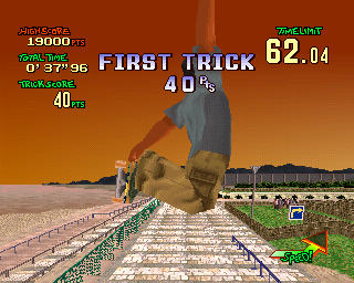 Street Sk8er (PlayStation) screenshot: First trick!