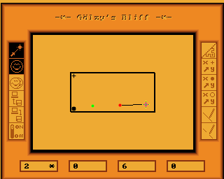 Amiga Spiele 1 (Amiga) screenshot: Bliff: aiming for a shot in single player mode.