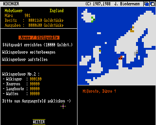 Amiga Spiele 1 (Amiga) screenshot: Wikinger: next things next, raise a few armies and...