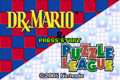Dr. Mario & Puzzle League (Game Boy Advance) screenshot: Title screen.