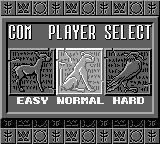 Tetris 2 (Game Boy) screenshot: These are the 3 opponents available in 1P VS COM mode. Yes, animals!
