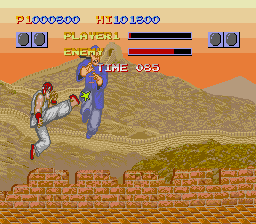 Street Fighter (TurboGrafx CD) screenshot: High Kick