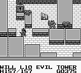 Knight Quest (Game Boy) screenshot: In a dungeon
