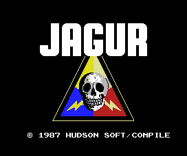 Jagur 5 (MSX) screenshot: Title screen