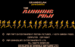 The Running Man (Amiga) screenshot: Title