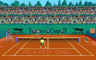 Tennis Cup 2 (Atari ST) screenshot: On clay