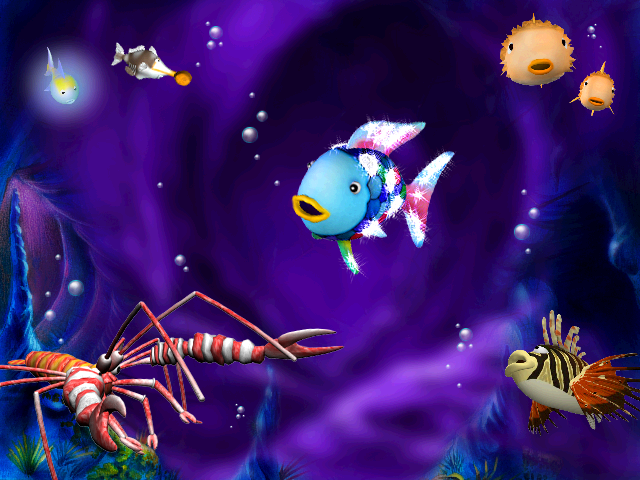 Rainbow Fish and the Whale (Windows) screenshot: The scenes between action screens are beautifully done