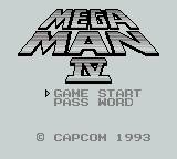 Mega Man IV (Game Boy) screenshot: Title Screen