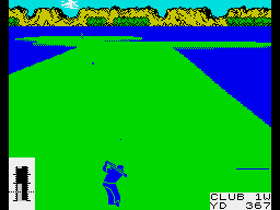 Leader Board (ZX Spectrum) screenshot: The ball should land in a good spot here