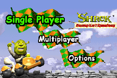 Shrek: Swamp Kart Speedway (Game Boy Advance) screenshot: Take Shrek racing!