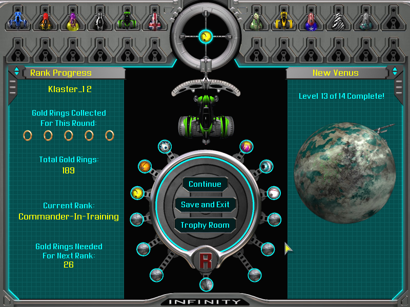 Ricochet Infinity (Windows) screenshot: Level complete.