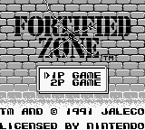 Fortified Zone (Game Boy) screenshot: Title screen
